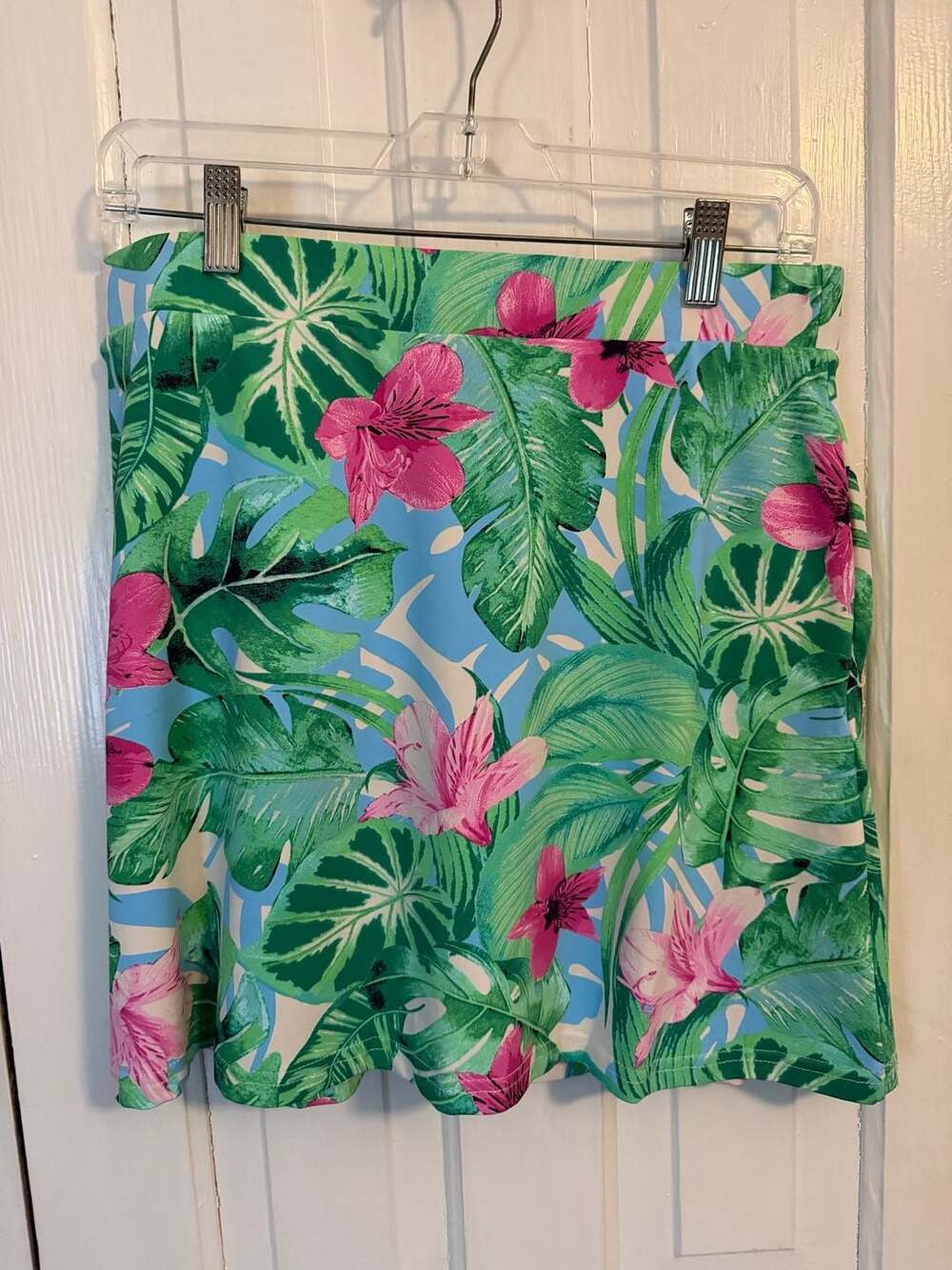 Banana Boat Tropical Floral Print UPF 50+ Sun Protection Skort Large